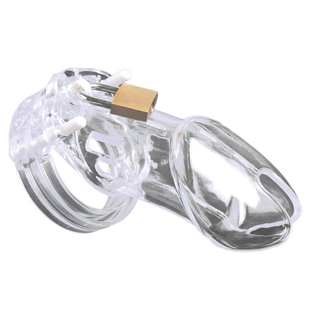 Hot 9cm Male Chastity Device Bondage Gear Cock Cage with Lock Gags & Practical Jokes