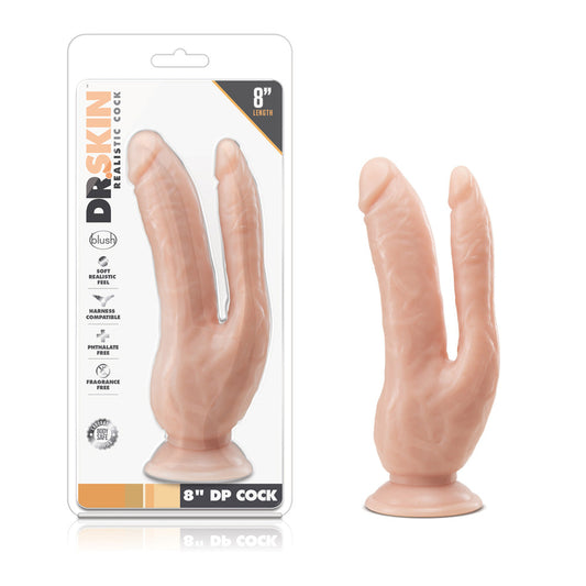 Dr. Skin 8" DP Cock Vanilla