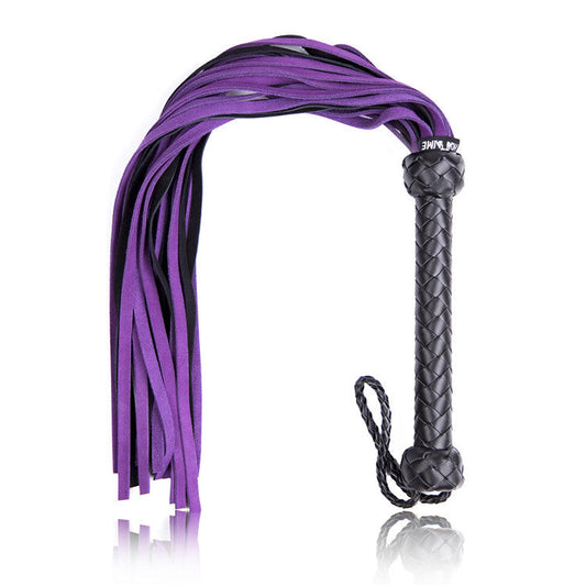 Adult Fantasy Sex Toy Cosplay Whip Flogger Purple Adult Games Good Quality Genuine Leather Whip