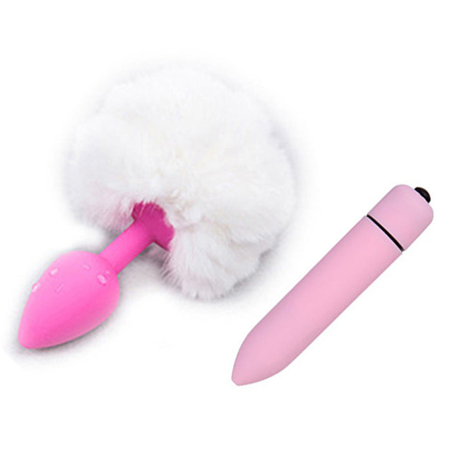Silicone Anal Plug Vibrator Rabbit Tail Butt Plug Vagina Vibrators Anal Sex Toys for Woman Men Gay Adults Intimate Goods