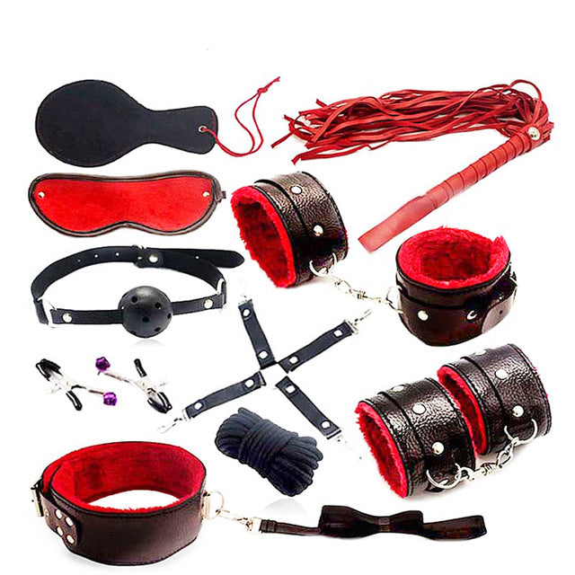 Sex shop Dildo Vibrator bullet with Bondage Set Sexy toys handcuff and Whip female Pussy sex intimate Goods sex Toys for adults