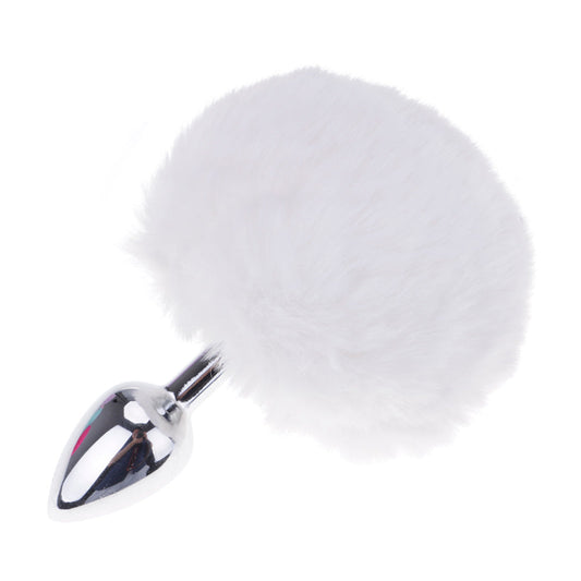 Gags & Practical Jokes Toy Metal Plug With Pure Color Fur Ball