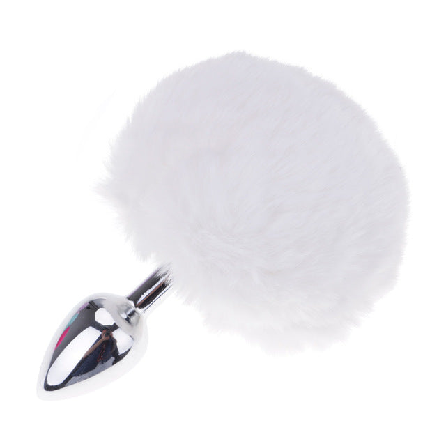 Gags & Practical Jokes Toy Metal Plug With Pure Color Fur Ball