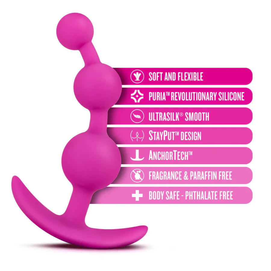 Luxe Be Me 3 Silicone Anal Beads